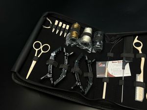 Caja de hilo de color crema de Venta caliente con logotipo personalizado de Grado Superior Alicates de extensión de cabello de acero inoxidable Juego de herramientas de tijeras - Product Image 2