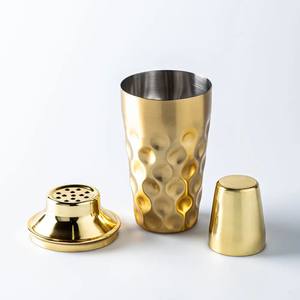 Shaker à cocktails en acier inoxydable finition or, poignée texturée, anti-fuite, outil de mélange professionnel pour bar - Product Image 3