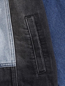 Veste denim en coton personnalisé de haute qualité Veste décontractée double couleur en denim délavé vintage de haute qualité pour hommes - Product Image 4