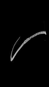 Cadena cubana Iced Out con letra personalizada, diamantes de moissanita VVS brillantes, de plata de ley 925 chapada en rodio, para fiestas - Product Image 3