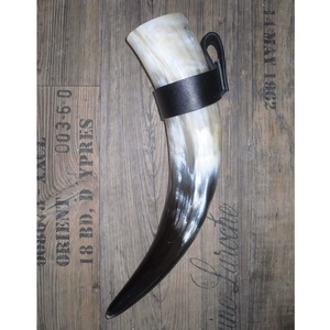 Corne à boire artisanale viking en forme d'animal ange, 100% naturelle, écologique, sans danger pour les aliments, spéciale Noël - Product Image 3