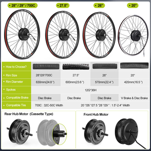 Bộ chuyển đổi xe đạp điện BAFANG 500W 48V 20 inch 26 inch 27.5 inch 700C 28 inch 29 inch, bộ mô tơ bánh trước sau không chổi than, bộ mô tơ trung tâm, màn hình DPC18 - Product Image 4