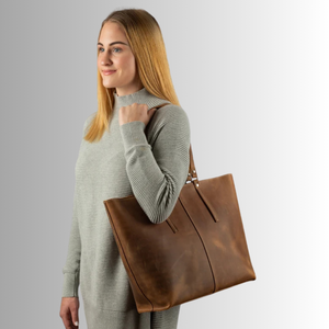 Sac fourre-tout en cuir véritable grande capacité pour femme avec fermeture éclair, sac à main de luxe fait main, couleurs et tailles personnalisables - Product Image 3