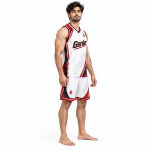 Vêtements de sport légers et respirants pour l'entraînement en équipe et la compétition avec service OEM, uniforme de basket-ball pour hommes, maillot et short athlétiques - Product Image 4