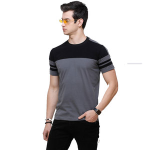 Camiseta deportiva informal para hombre, moda de verano, 100% de algodón, manga corta, cuello redondo, Color sólido, precio barato en oferta - Product Image 1