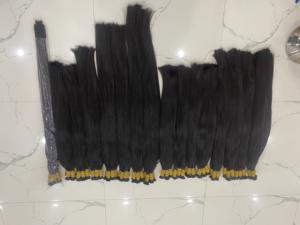 Extensiones de Cabello Humano Vietnamita 100% Natural, Estilo Liso Sedoso y Ondulado, Cabello Remy de Doble Trama a Máquina, 100g, Extensiones a Granel - Product Image 3