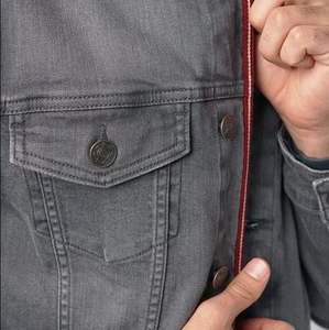 เสื้อแจ็กเก็ตยีนส์อบอุ่นสำหรับผู้ชายเสื้อโค้ทยีนส์แนวฮิปฮอปลำลองสำหรับผู้ชาย - Product Image 3