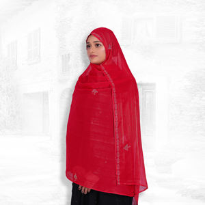 Hiyab de Chifón Transparente con Detalles Minimalistas de Pedrería, Acabado Suave y Brillante, Ideal para Invierno, Transpirable y Agradable al Tacto para un Estilo Modesto y Refinado - Product Image 5