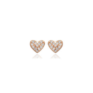 Minimalist <b>Heart</b> Design CZ Stone 925 <b>Silver</b> <b>Stud</b> <b>Earrings</b> Jewelry Handcrafted Wholesale Turkish Fine Jewelry - Product Image 6