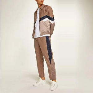 Chándal de nailon personalizado para hombre, chándal de entrenamiento de color en contraste, cortavientos para correr, joggers de entrenamiento de neopreno para niños - Product Image 1