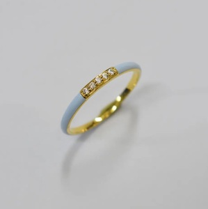 S925 14K Gold & Rhodium Plated Pink Opal Gemstone <b>Ring</b> Trendy Design Customizable Unisex OEM ODM Thailand Factory Party - Product Image 1
