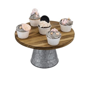 แท่นวางเค้กโลหะสำหรับงานวันเกิดอุปกรณ์ทำเค้กเงินขนาดที่กำหนดเองสำหรับอุปกรณ์ทำขนม - Product Image 1