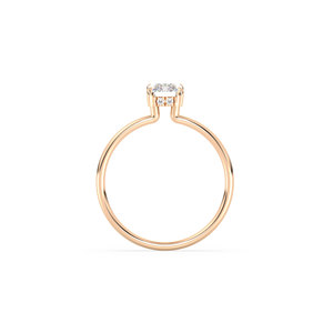 REYES Precio al por mayor HPHT CVD Lab Grown Diamond Hidden Halo Ring en oro sólido de 14K Regalo de aniversario de bodas Joyería fina - Product Image 5