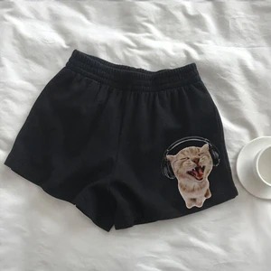 กางเกงขาสั้นระบายอากาศพิมพ์ลายของ3D สำหรับผู้หญิงกางเกงขาสั้นผ้าฝ้าย100% กางเกงขาสั้นฤดูร้อนออกแบบได้ตามต้องการ - Product Image 5