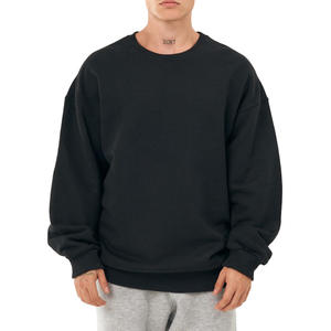 Sweat-shirt homme sur mesure 100% coton lourd 330g personnalisé couleur unie violet pour la saison d'hiver - Product Image 4