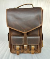 Sac à dos pour ordinateur portable en cuir de qualité supérieure, souple, avec fermeture éclair intérieure, logo personnalisable, imperméable, pour usage quotidien