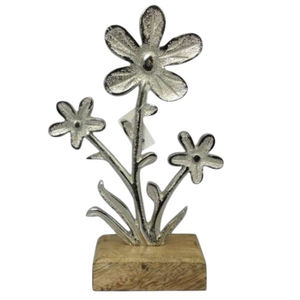 Festive Home Decor Fenêtre Arbre Mur Noël Table Top Métal Aluminium Fleur Décor De Pâques - Product Image 6