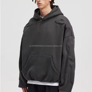 Vêtements pour hommes personnalisés, sweat-shirt à embossage 3D, sweat-shirt pour hommes de 500 g/m², sweat-shirt lourd - Product Image 3