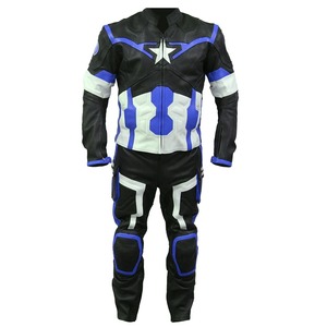 Traje de moto de cuero genuino personalizado protección de alta calidad motocicleta Auto Racing Wear motocicleta chaqueta de motocicleta - Product Image 1