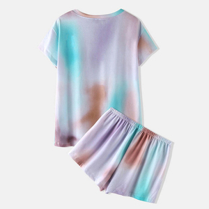 ชุดออกกำลังกายลำลองสไตล์วินเทจสองชิ้นสำหรับผู้หญิง เสื้อยืด กางเกงขาสั้น ผ้าฝ้าย 100% - Product Image 6