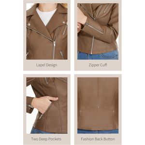High Quality Wholesale <b>Women</b> Winter Leather <b>Jacket</b> Custom Design Full Sleeve Breathable Outdoor Street Wear Custom Color & Size - Product Image 6