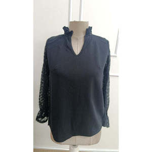 Blusa Elegante de Crepé para Mujer de Jane's, con Manga Larga, Cuello en V, Volantes y Detalle Cruzado en la Espalda, para Vestir en la Noche con Estilo - Product Image 5