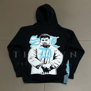 Sweat à capuche d'hiver noir pour homme Sdl 100% coton Tailles personnalisées Grandes tailles Surdimensionné Polaire Vente promotionnelle Best-seller - Product Image 3