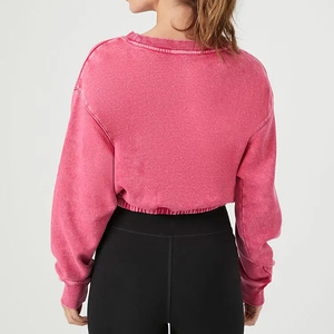 Sudaderas de Cuello Redondo para Mujer, Diseño Personalizado, Invierno/Otoño, Estampadas, de Algodón Lavado con Forro Polar, con Borde Elástico en el Dobladillo - Product Image 5
