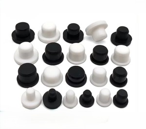 Tapas de goma de silicona huecas tipo T de 7,8mm Tapón de sellado de orificio redondo blanco Tapón de tapas ciegas a prueba de polvo de Tailandia - Product Image 3