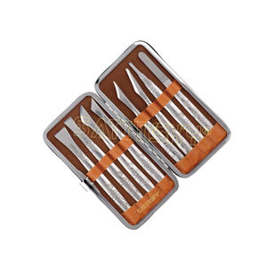 Cortacutículas y Empujador de Cutículas de Alta Calidad, Grado Alemán, Acero Inoxidable de Grado Quirúrgico, Herramienta Compacta y Portátil para Uñas, Estuche de Cuero - Product Image 3