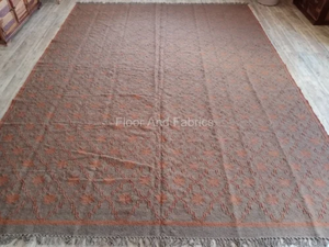 Vente en gros de tapis Kilim tapis rectangulaire en laine naturelle et jute tissé à la main pour une utilisation intérieure et extérieure - Product Image 3