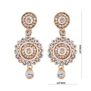 Indian Manufacture Jewelry Wholesale Ethnic Floral Designer Kundan Crystal Bridal Choker <b>Necklace</b> Indian Jewellery Set For Women - Product Image 5