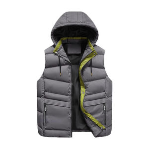 Chaleco acolchado Tejido ligero brillante de invierno para hombre con chaleco acolchado reversible de talla grande - Product Image 2