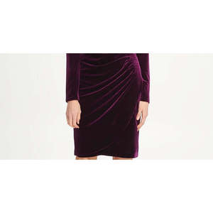 Abito tubino in velluto con arricciatura laterale e paillettes DKNY da donna, stile festa, disponibile nelle taglie XS-XL, colore viola, taglia 14 - Product Image 3