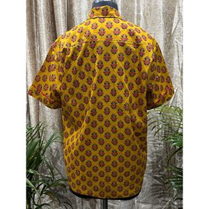 Camisa de Popelina Casual y Profesional para Uso Diario con Estampado Floral y Decoración de Botones - Product Image 4
