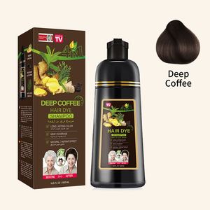 PLOG Shampoo Colorante Istantaneo 4 in 1 500ml Caffè Scuro con Zenzero Delicato, Tinta per <span class=keywords><strong>Capelli</strong></span> a Lunga Durata, Copre i <span class=keywords><strong>Capelli</strong></span> Grigi - Product Image 1