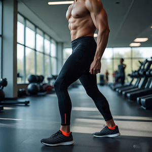 กางเกงรัดรูปผ้ายืดหยุ่นสูงสำหรับผู้ชายกางเกงออกกำลังกายกางเกงออกกำลังกายกางเกงฟิตเนส - Product Image 4