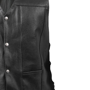 Gilet de moto unisexe en cuir de vachette personnalisé véritable de qualité hiver grande taille coupe-vent respirant imperméable - Product Image 5