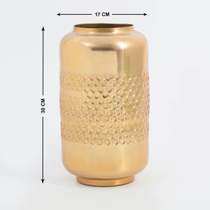 Vase à fleur cylindrique en métal personnalisé finition or martelé pour la décoration de fête d'événement de mariage Vase à fleur - Product Image 6