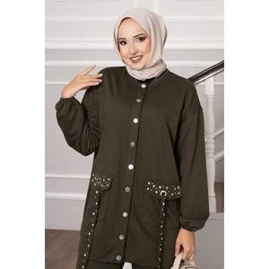 Juego de dos hilos con diseño de piedra de ojo de pájaro caqui - Product Image 5