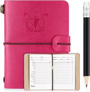 Nouvel arrivage Porte-cartes de score léger Carte de score de golf en cuir de qualité personnalisée et couverture de livre de Yardage avec fente pour carte - Product Image 1