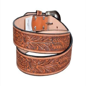 Ceinture florale personnalisée en cuir véritable usinée à la main et peinte à la main avec boucle amovible de designer dans toutes les tailles personnalisées - Product Image 2