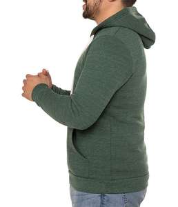 Sweat-shirt à capuche unisexe en gros, logo personnalisé, motif uni, polaire en coton tri-mélange, sweat-shirt d'hiver, taille plus, homme, vierge - Product Image 4