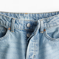 Jeans décontractés pour femmes, coupe droite ample, cinq poches, en coton denim respirant de qualité supérieure, écologiques, lavables, mignons