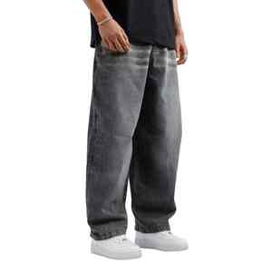 Pantalones Vaqueros Anchos de Pierna Recta de Algodón, Estilo Vintage, Lavado Desgastado, Unisex, Personalizados por el Fabricante, para Hombre - Product Image 1