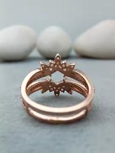 Personalizado único solitario forma VVS Moissanite oro 14K/18k compromiso boda anillo moda plata esterlina 925 100% satisfacción - Product Image 4