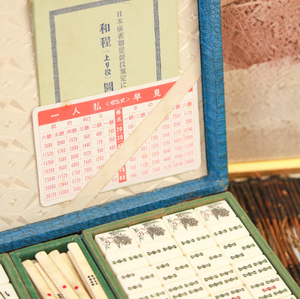 คอลเลกชันโบราณไพ่นกกระจอกชุดไพ่นกกระจอกวินเทจสามารถเล่นได้144เต็มกระเบื้องชิปวัวกระดูกกระเบื้องไม้ไผ่ที่ทำด้วยมือ - Product Image 6