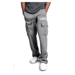 Pantalons de jogging décontractés à cordon de serrage personnalisés 2026, pantalons amples pour hommes, pantalons de course à pied cousus, pantalons décontractés pour hommes - Product Image 4