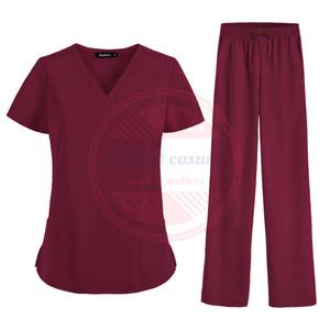 แพทย์ผู้หญิงชุดขัดแขนสั้นซิปชุดพยาบาลชุดเครื่องแต่งกายทันตกรรมทางการแพทย์ - Product Image 6