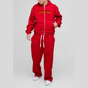 Chándal de Hombre de Felpa 100% Algodón Grueso, 300 GSM, Calidad Premium, Logotipo Bordado Personalizado, Talla Grande, Color Sólido - Product Image 1